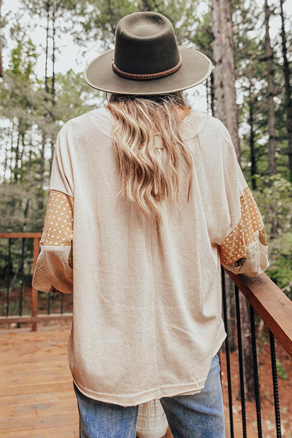 Prairie Patchwork Puff Sleeve Blouse