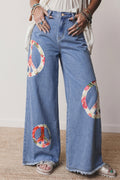 Flower Power Wide Leg Jeans