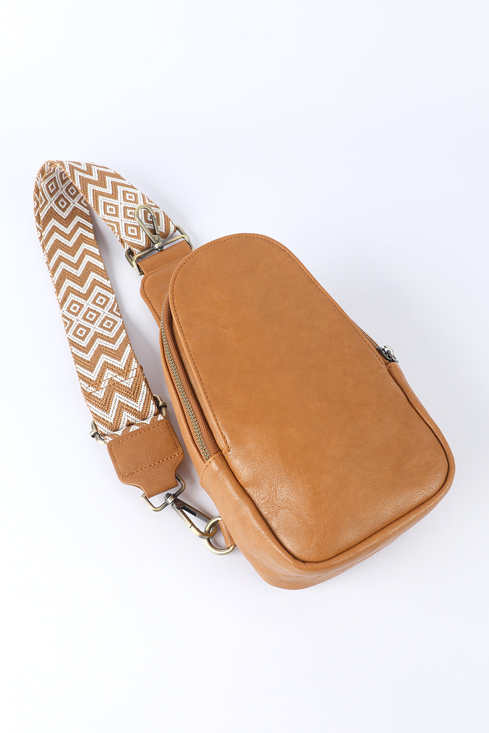 Outlaw Brown Faux Leather Crossbody Bag