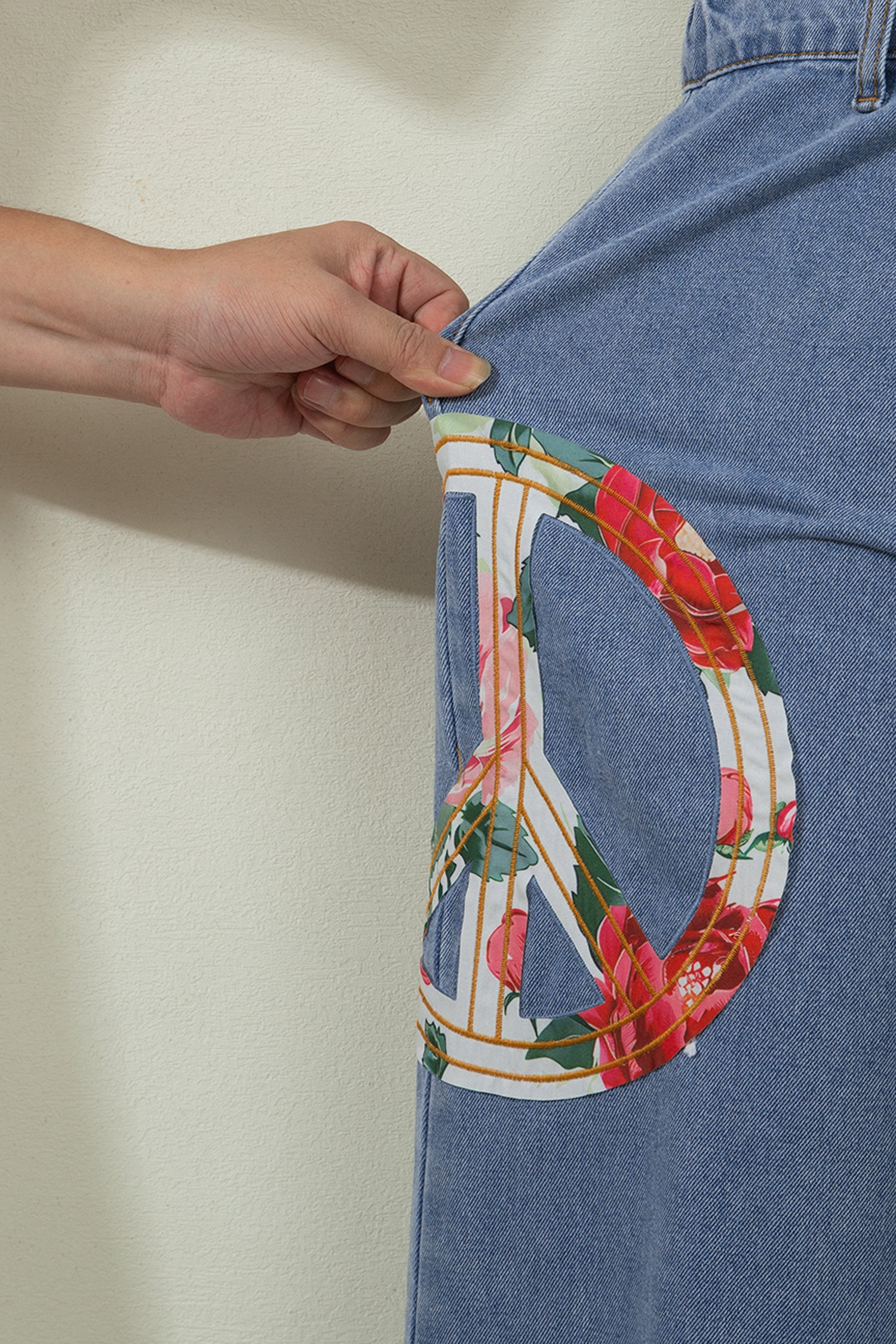 Flower Power Wide Leg Jeans