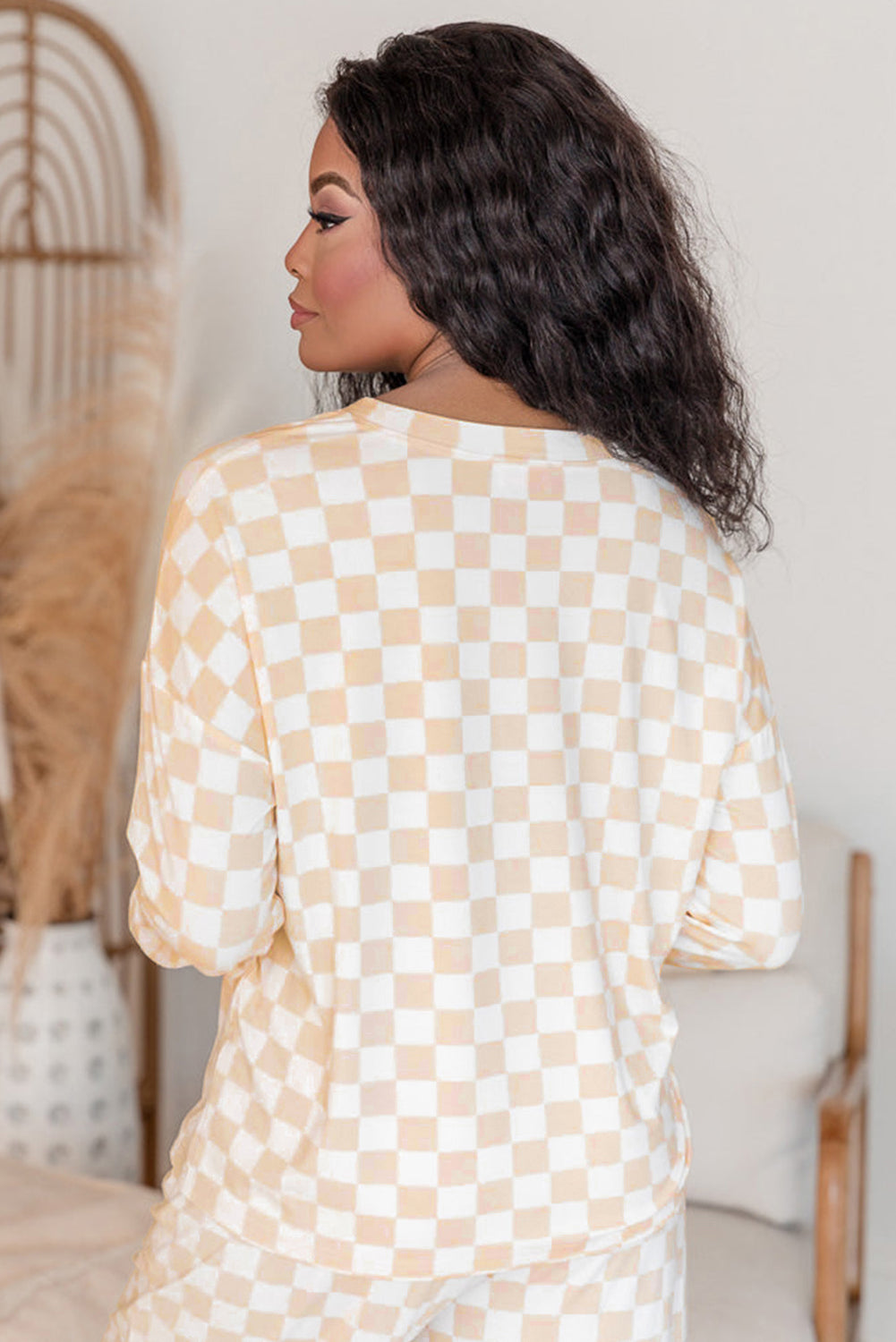 Cozy Checkered Pant Lounge Set