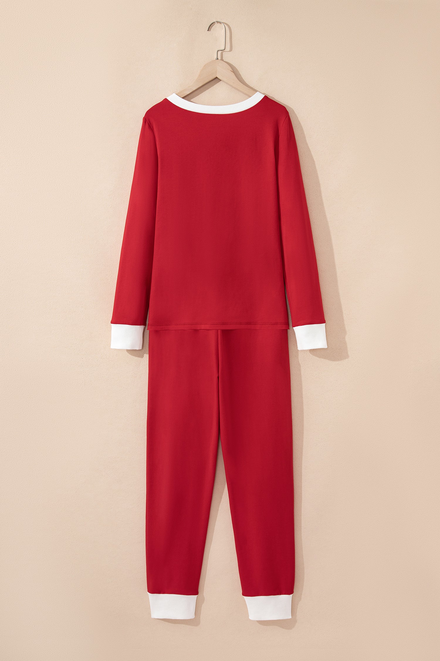 Fiery Red Bow Waist Lounge Set