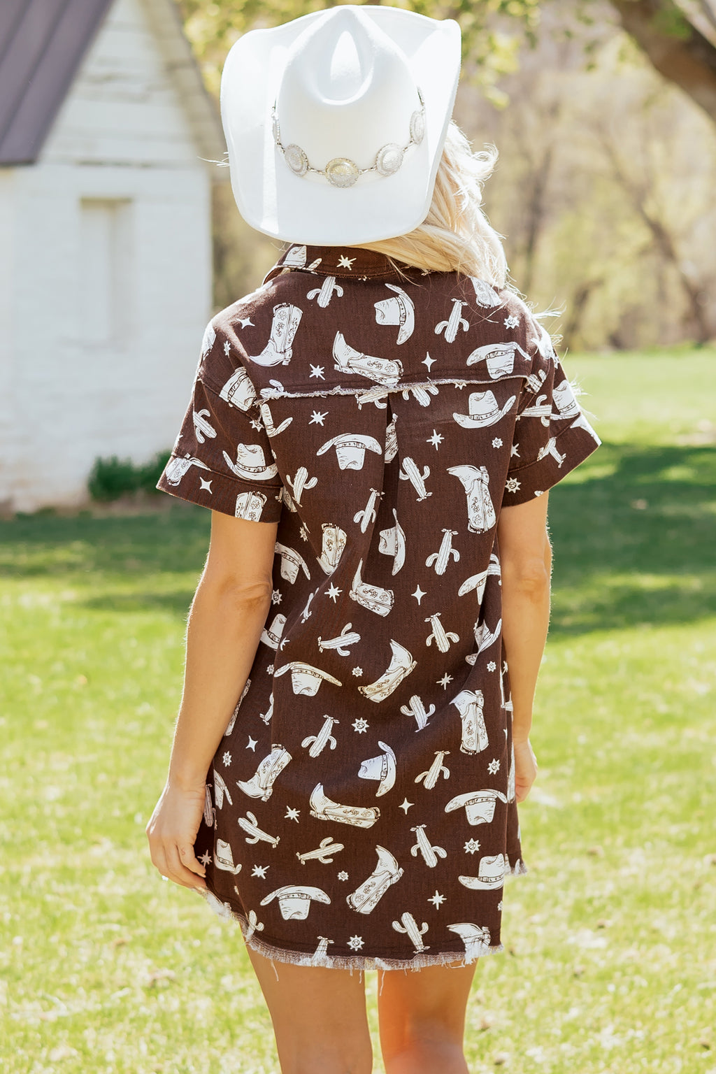 Desert Cowgirl Raw Edge Denim Dress