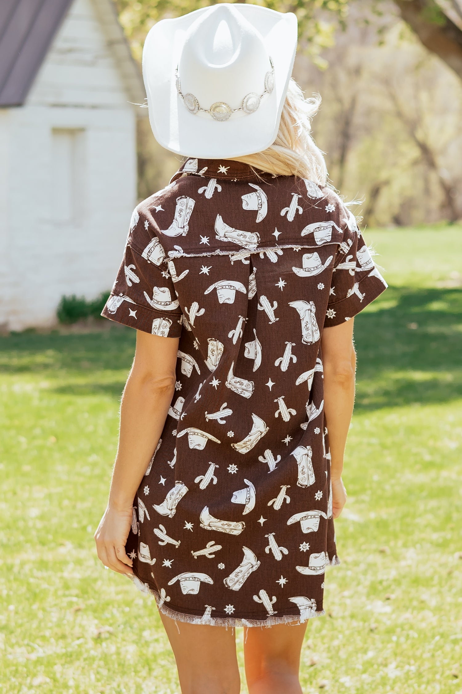 Desert Cowgirl Raw Edge Denim Dress