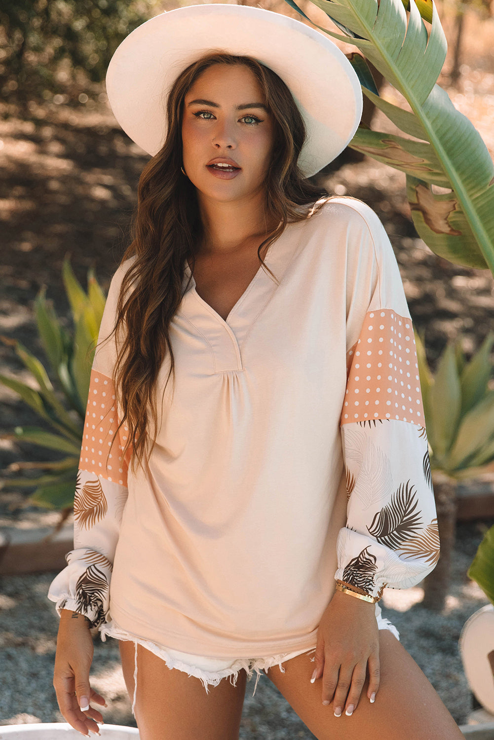 Prairie Patchwork Puff Sleeve Blouse