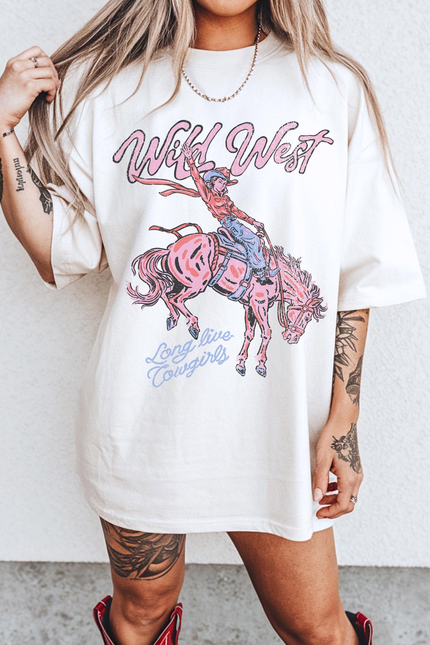 Wild West Cowgirl Rodeo Tunic Tee