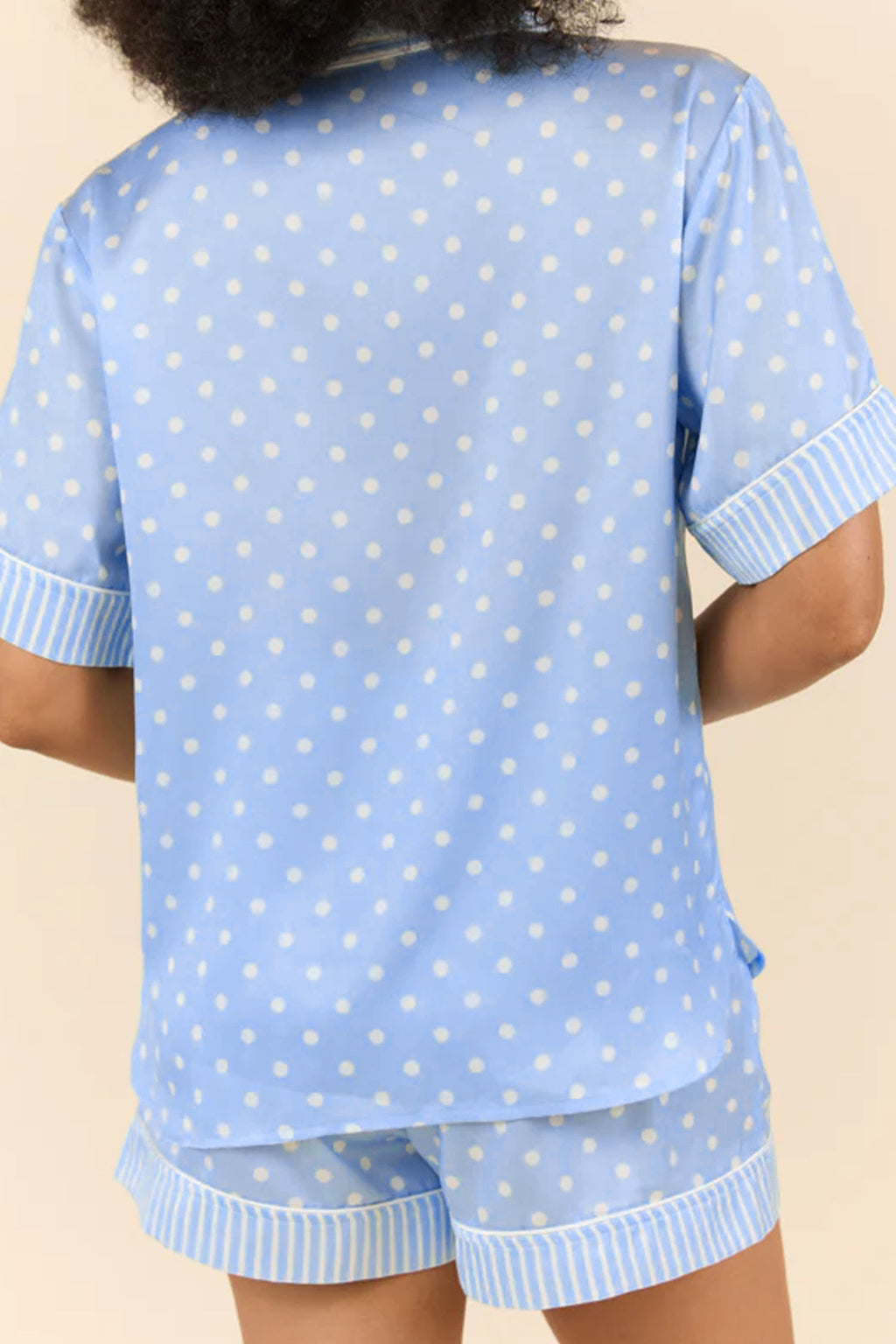 Sky Blue Dotted Pajama Set