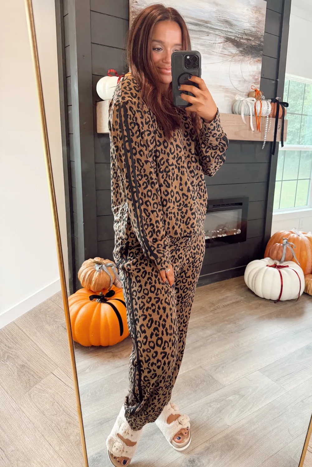 Varsity Wild Leopard Pant Set
