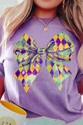 Mardi Gras Bow Graphic Tee