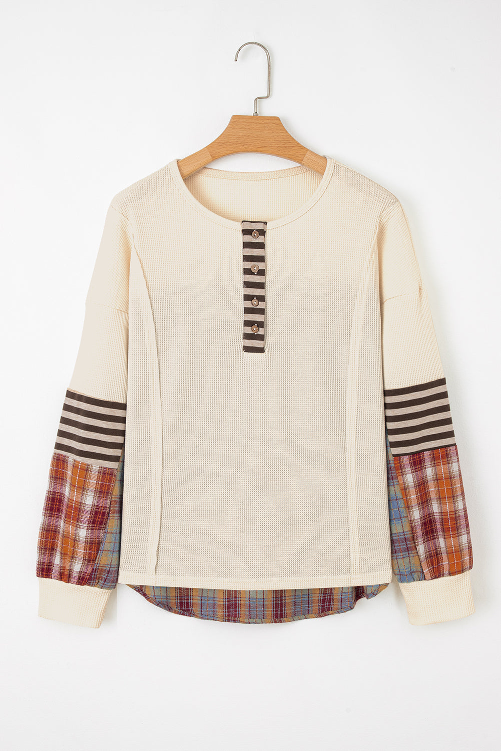 Harvest Patchwork Waffle Henley