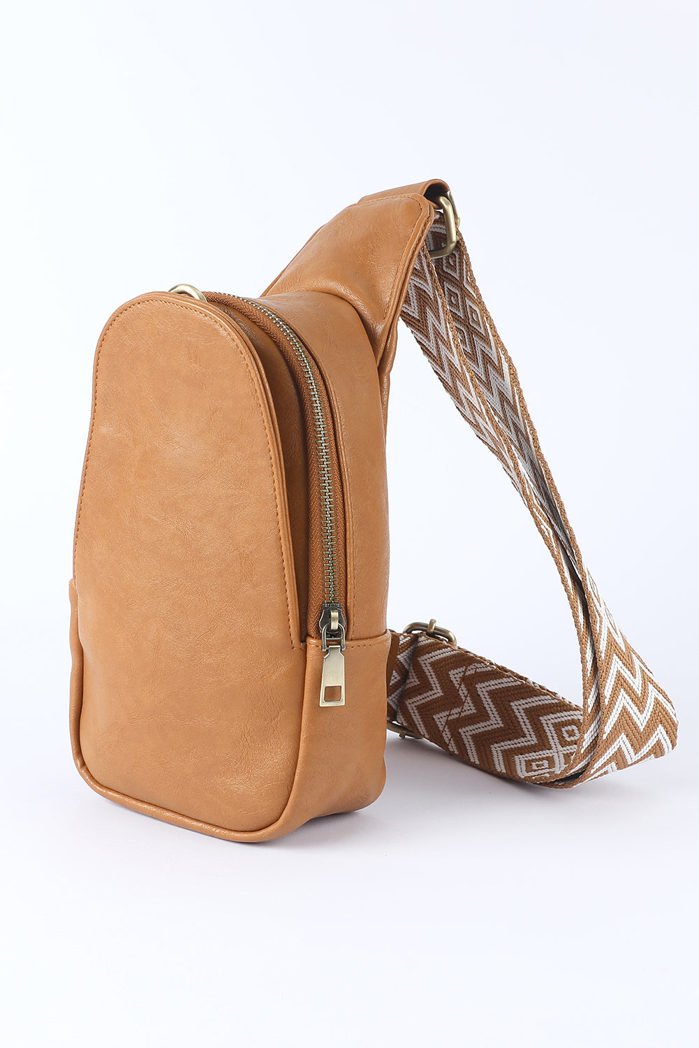 Outlaw Brown Faux Leather Crossbody Bag