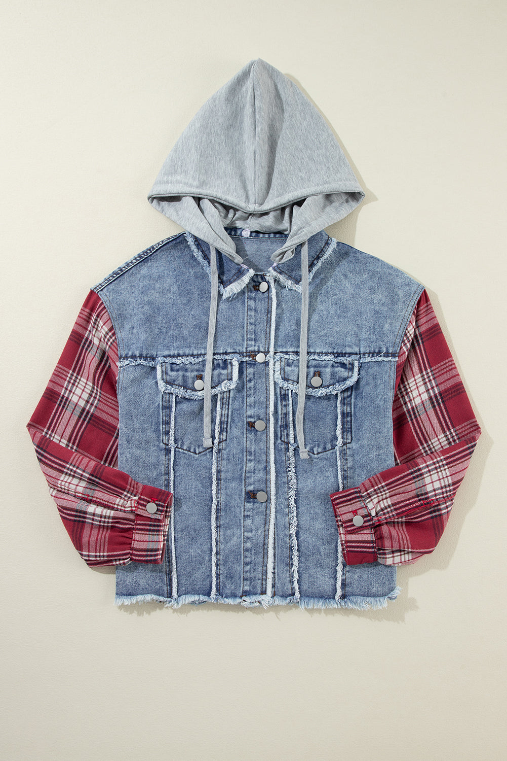 Backroad Plaid Patchwork Denim Jacket