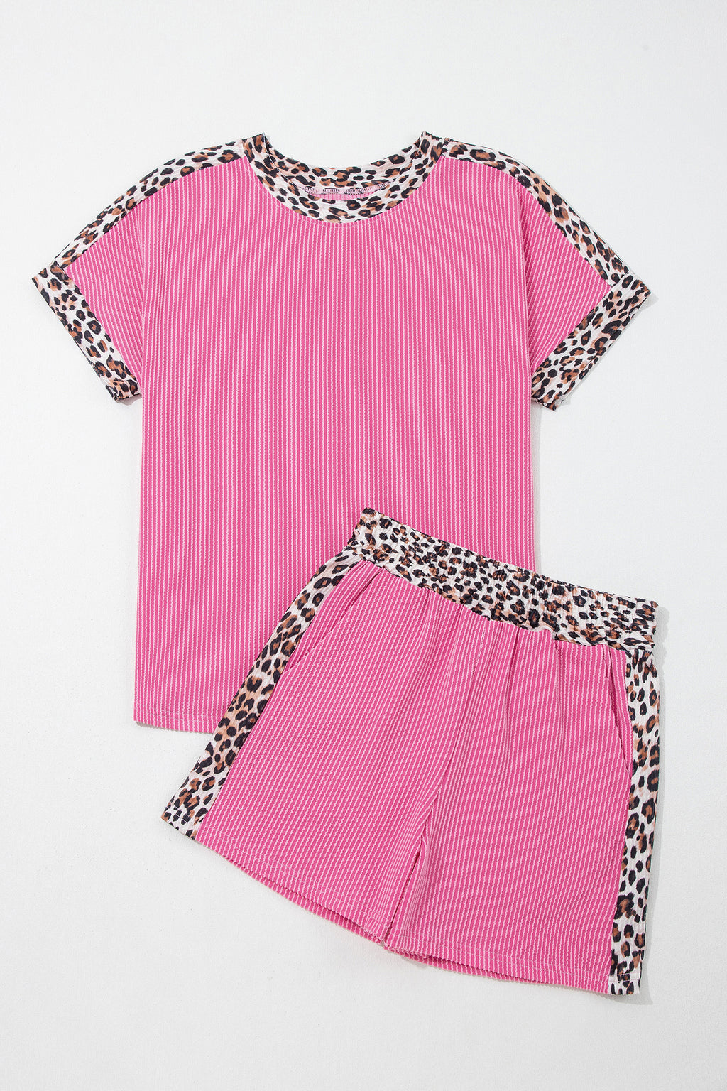 Wild Side Leopard Trim Short Set
