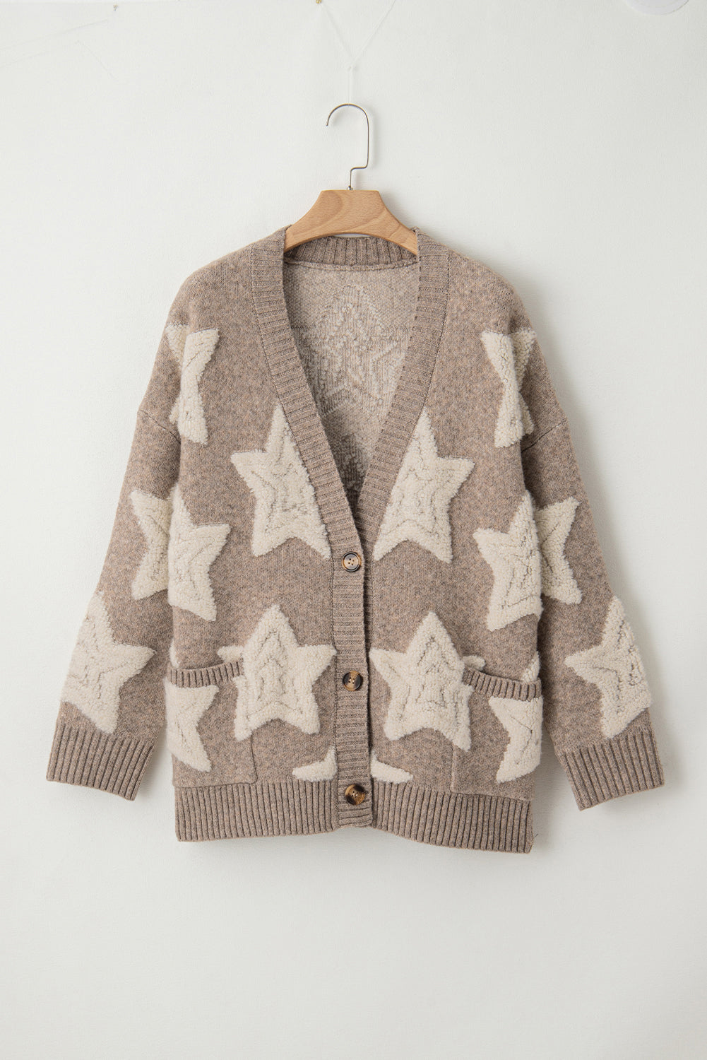 Cozy Sherpa Star Pocket Cardigan