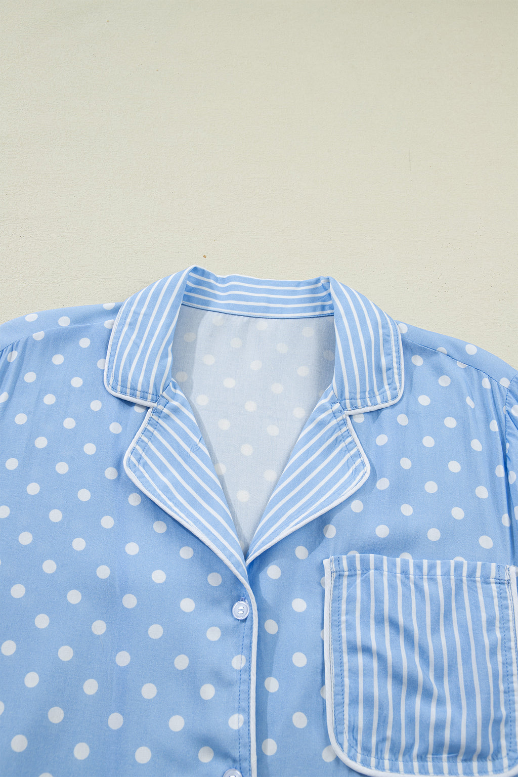 Sky Blue Dotted Pajama Set