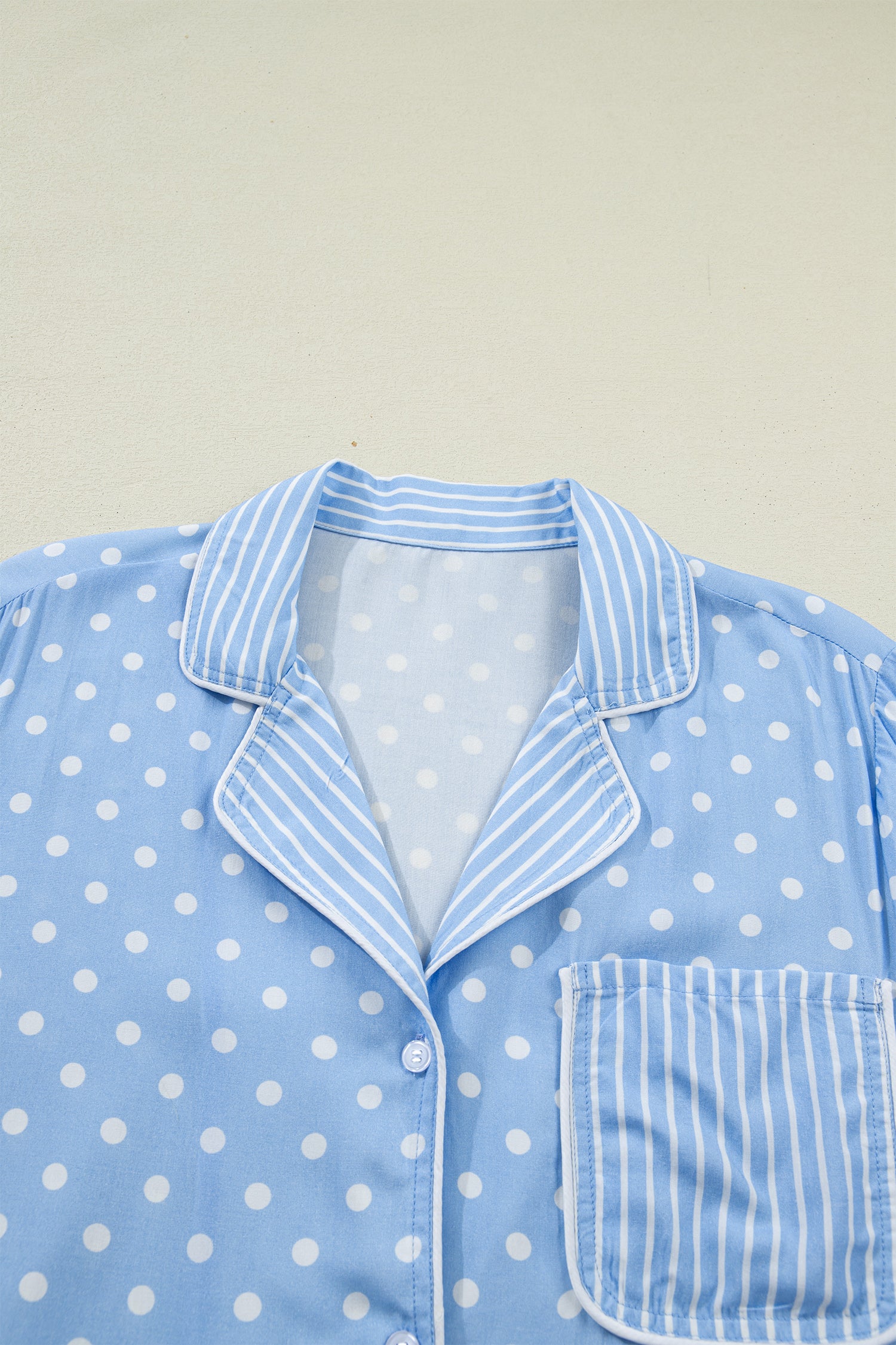 Sky Blue Dotted Pajama Set