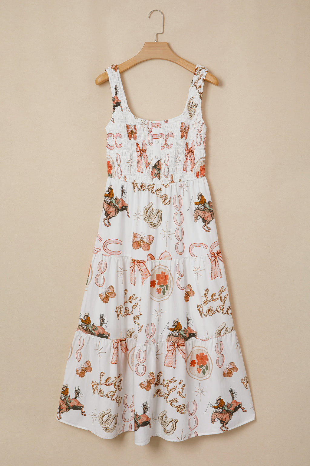 Lucky Horseshoe Western Midi Dress