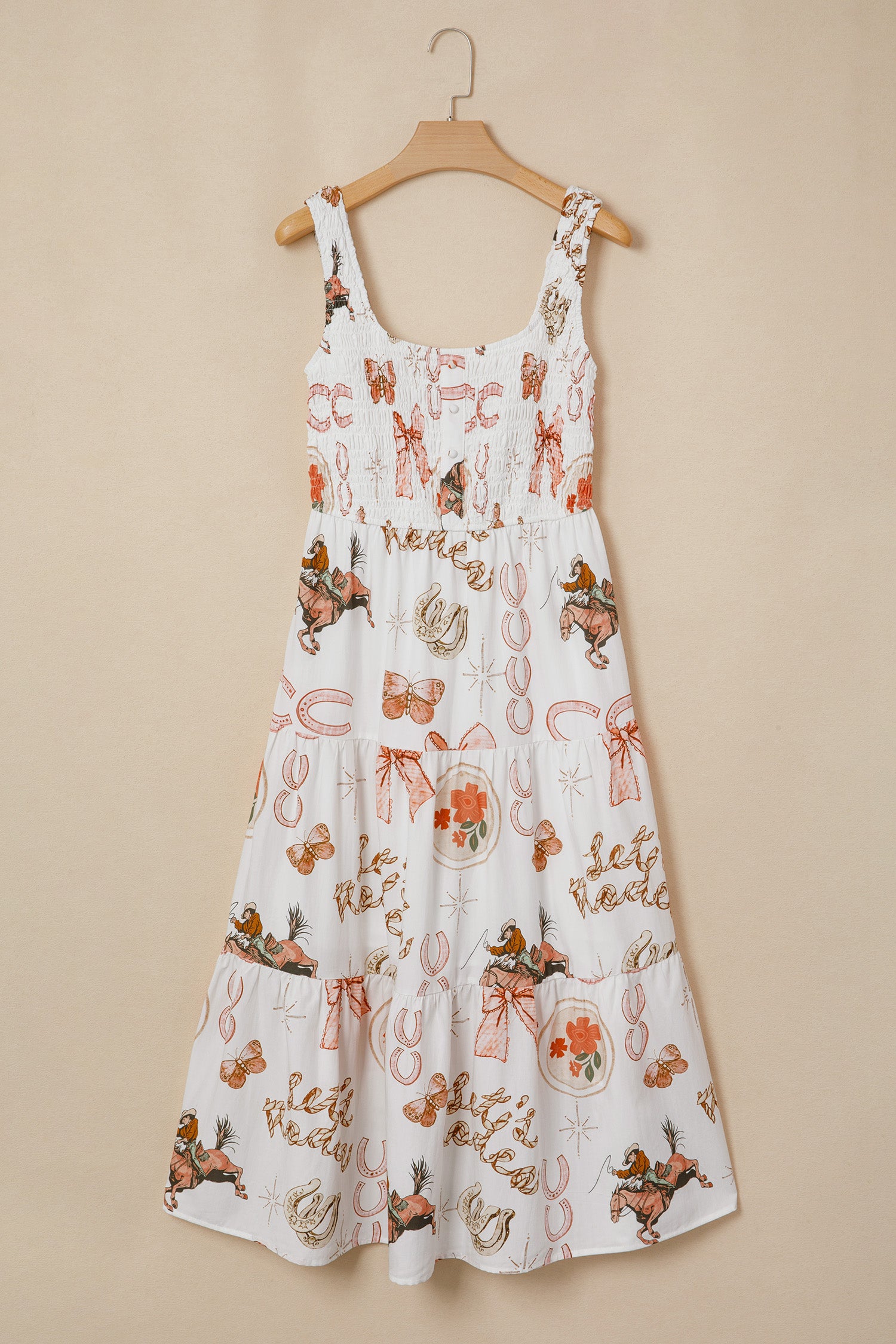 Lucky Horseshoe Western Midi Dress