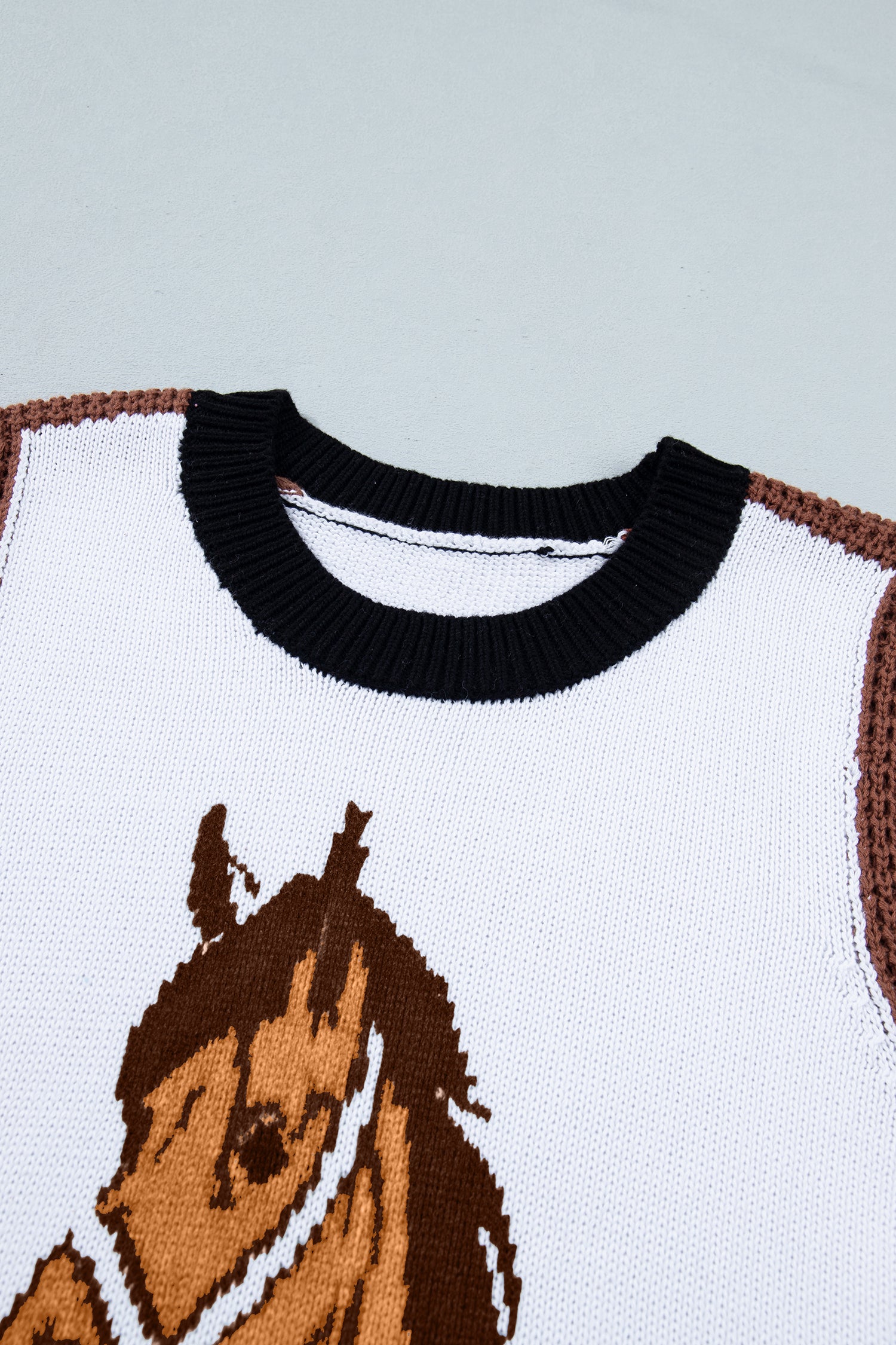 Western Horse Colorblock Sweater Vest