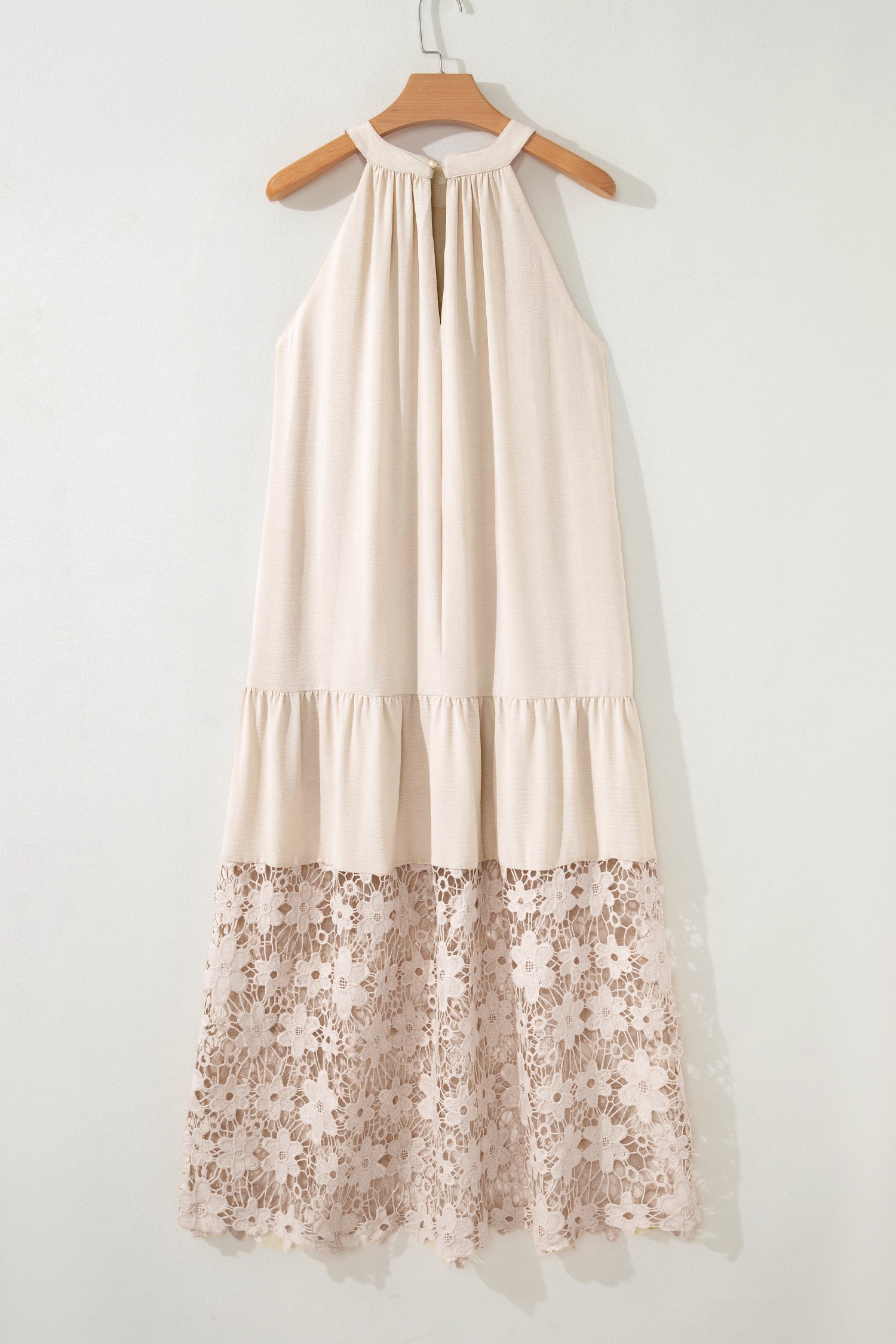 Southern Lace Halter Maxi Dress