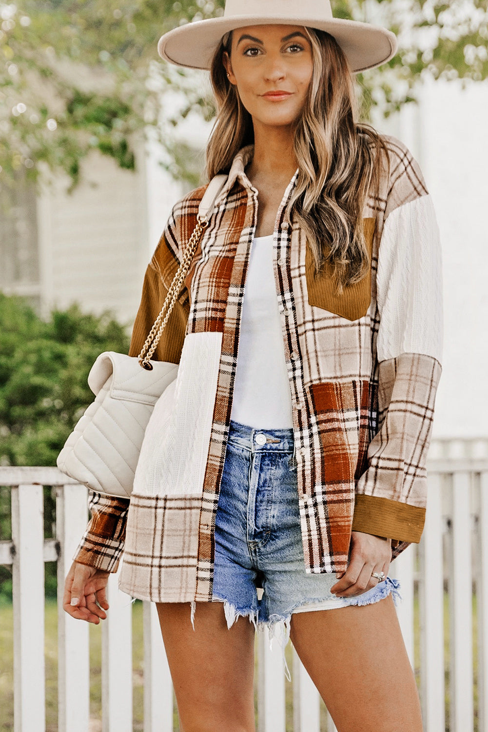 Harvest Plaid Patchwork Shacket