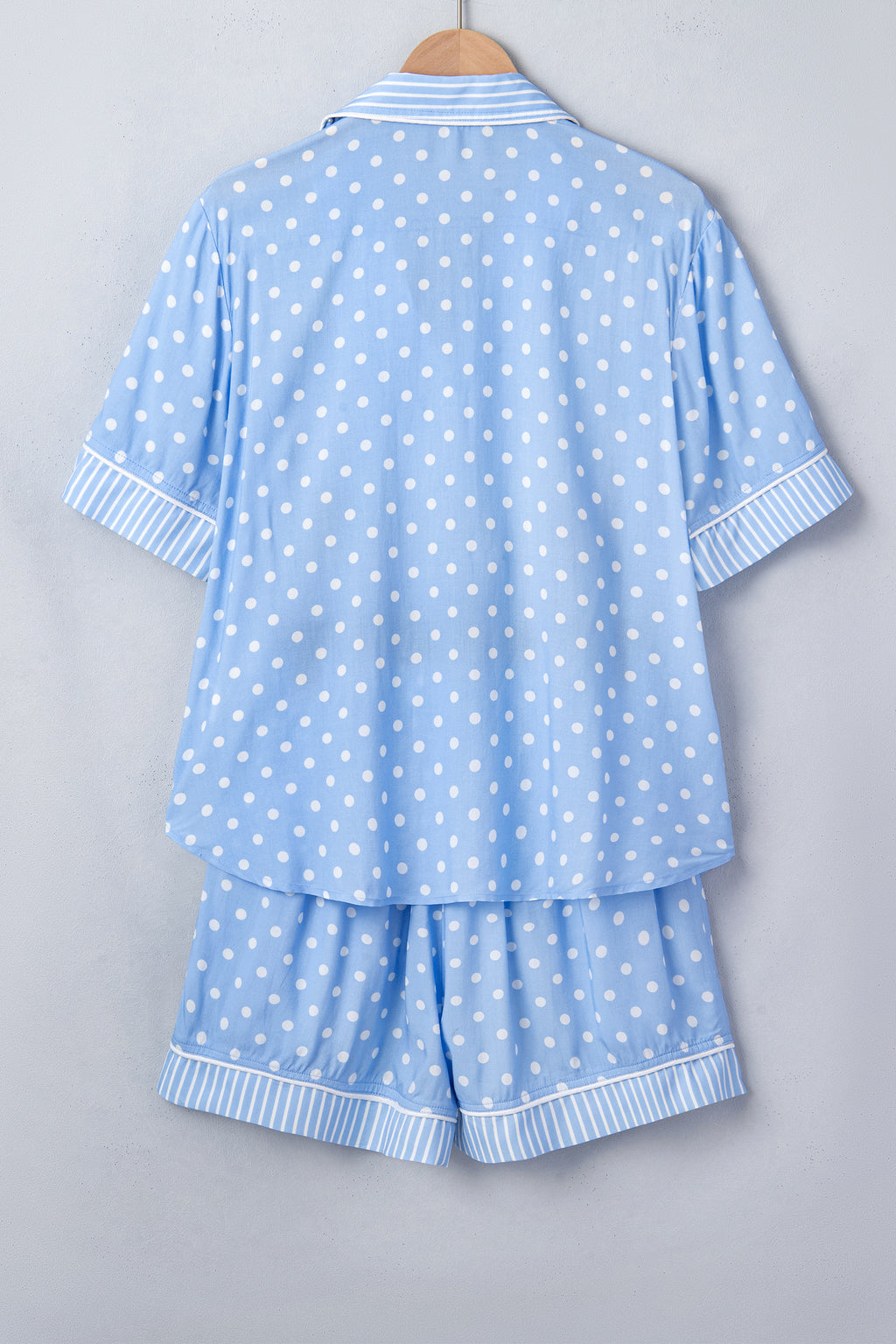 Sky Blue Dotted Pajama Set