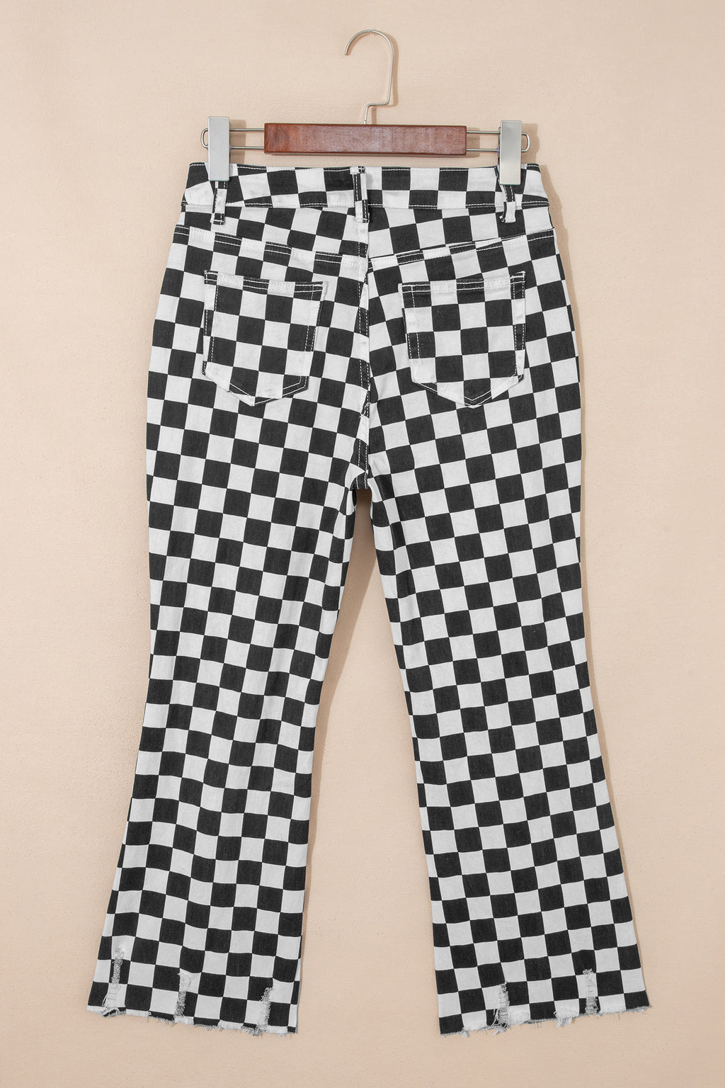 Rebel Checkerboard Distressed Jeans