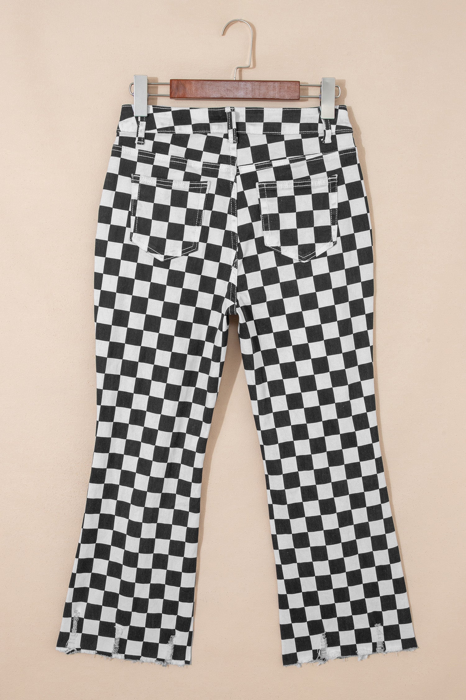Rebel Checkerboard Distressed Jeans