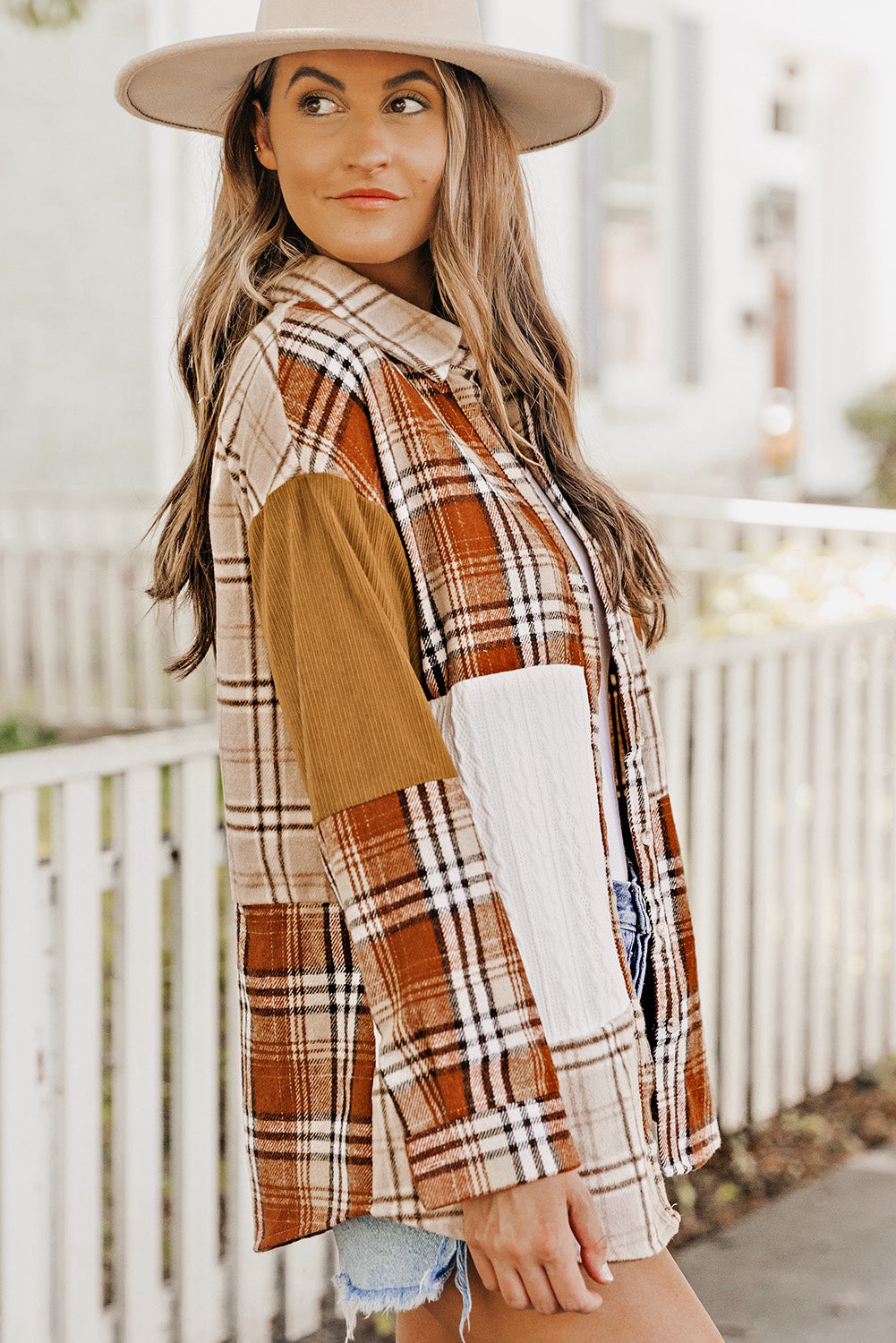 Harvest Plaid Patchwork Shacket