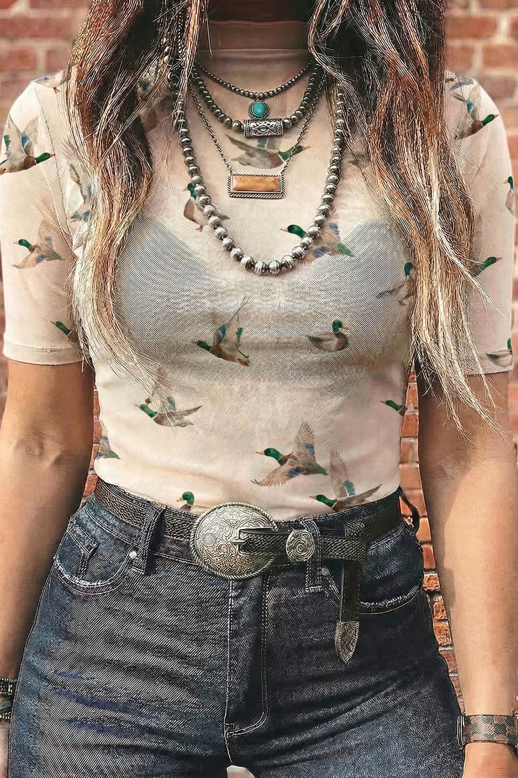 Mallard Country Mesh Top