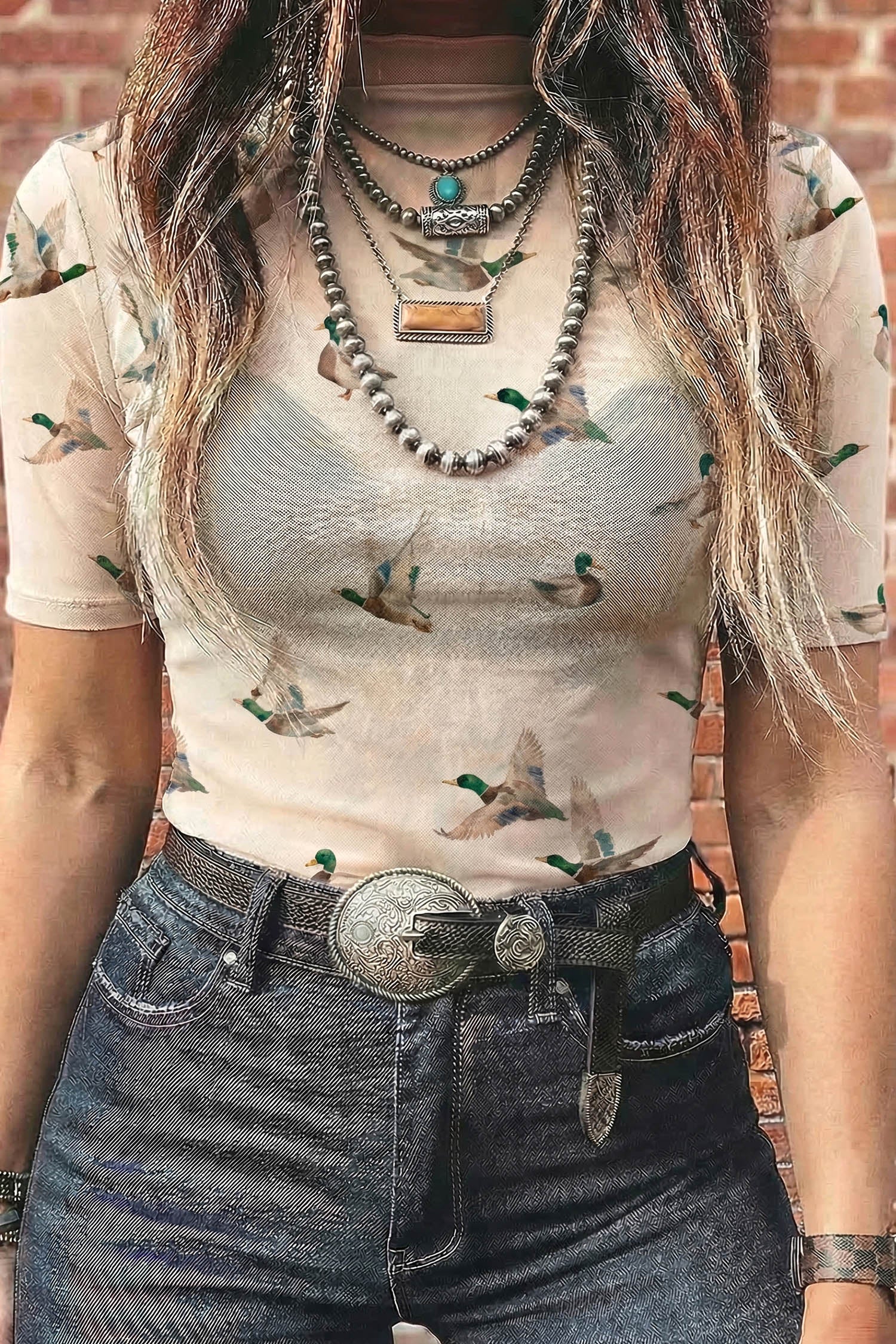 Mallard Country Mesh Top