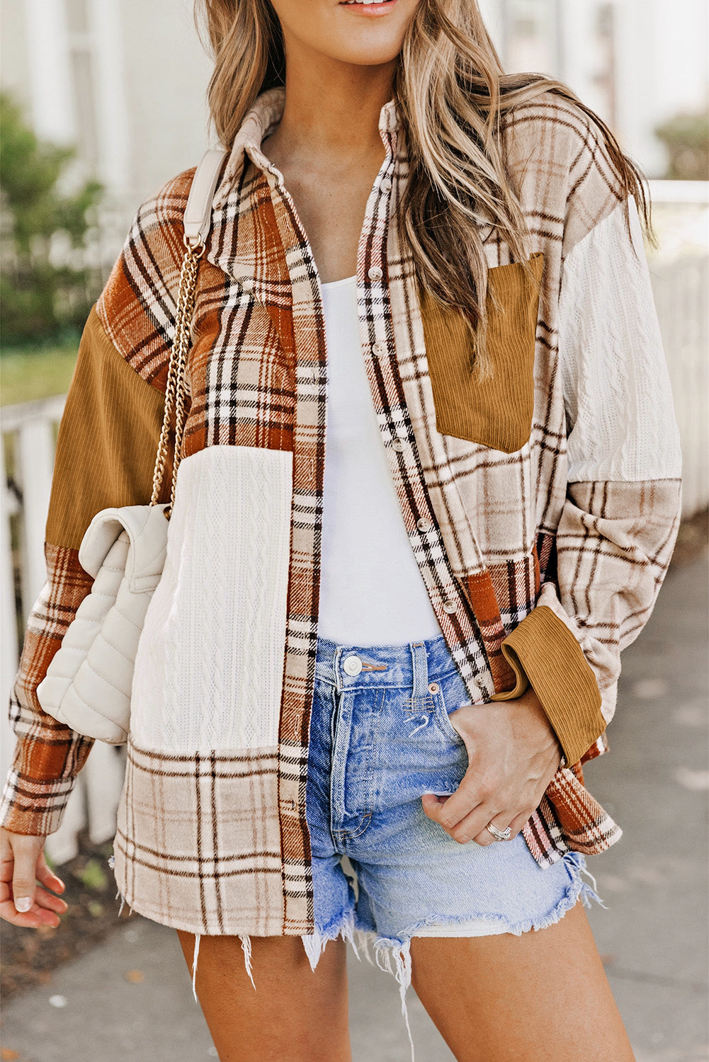Harvest Plaid Patchwork Shacket