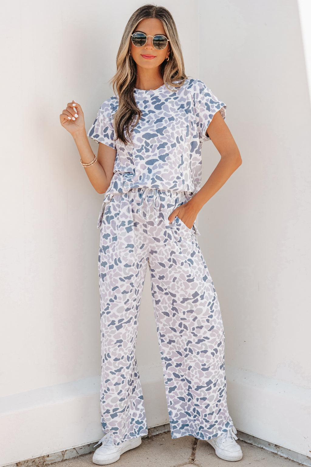 Rebel Camo Wide Leg Pant Set