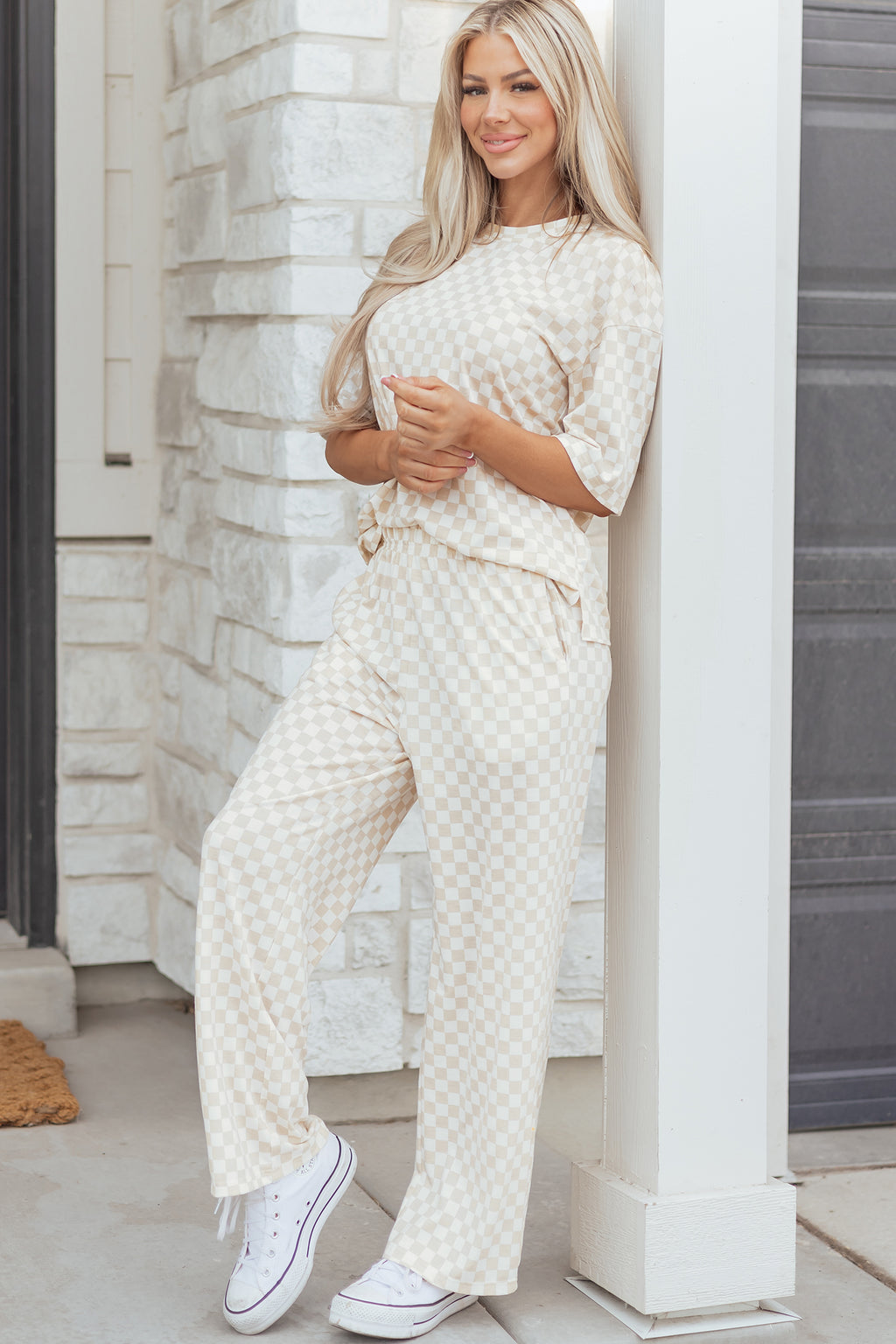 Easy Checkered Lounge Pant Set