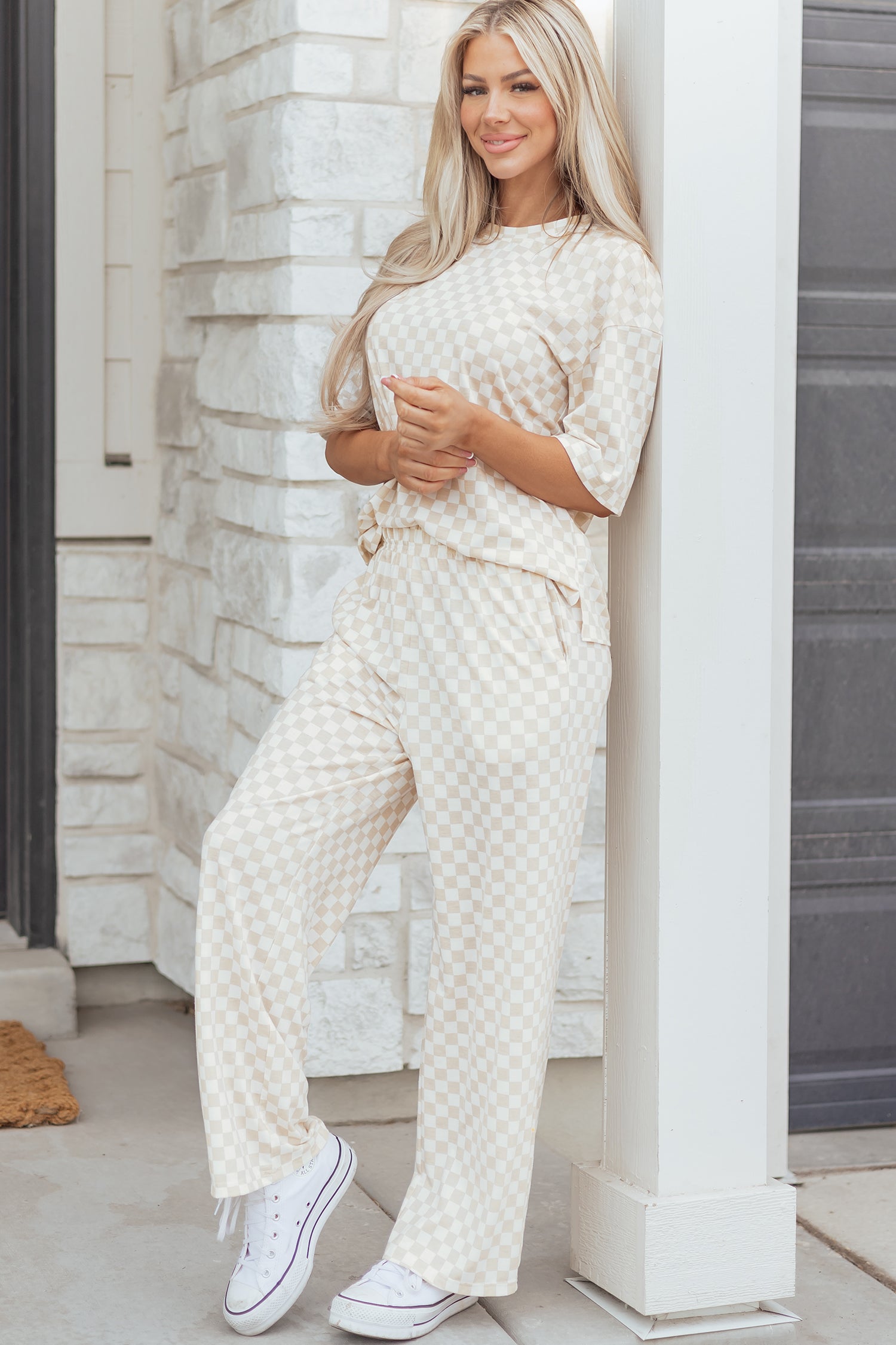 Easy Checkered Lounge Pant Set