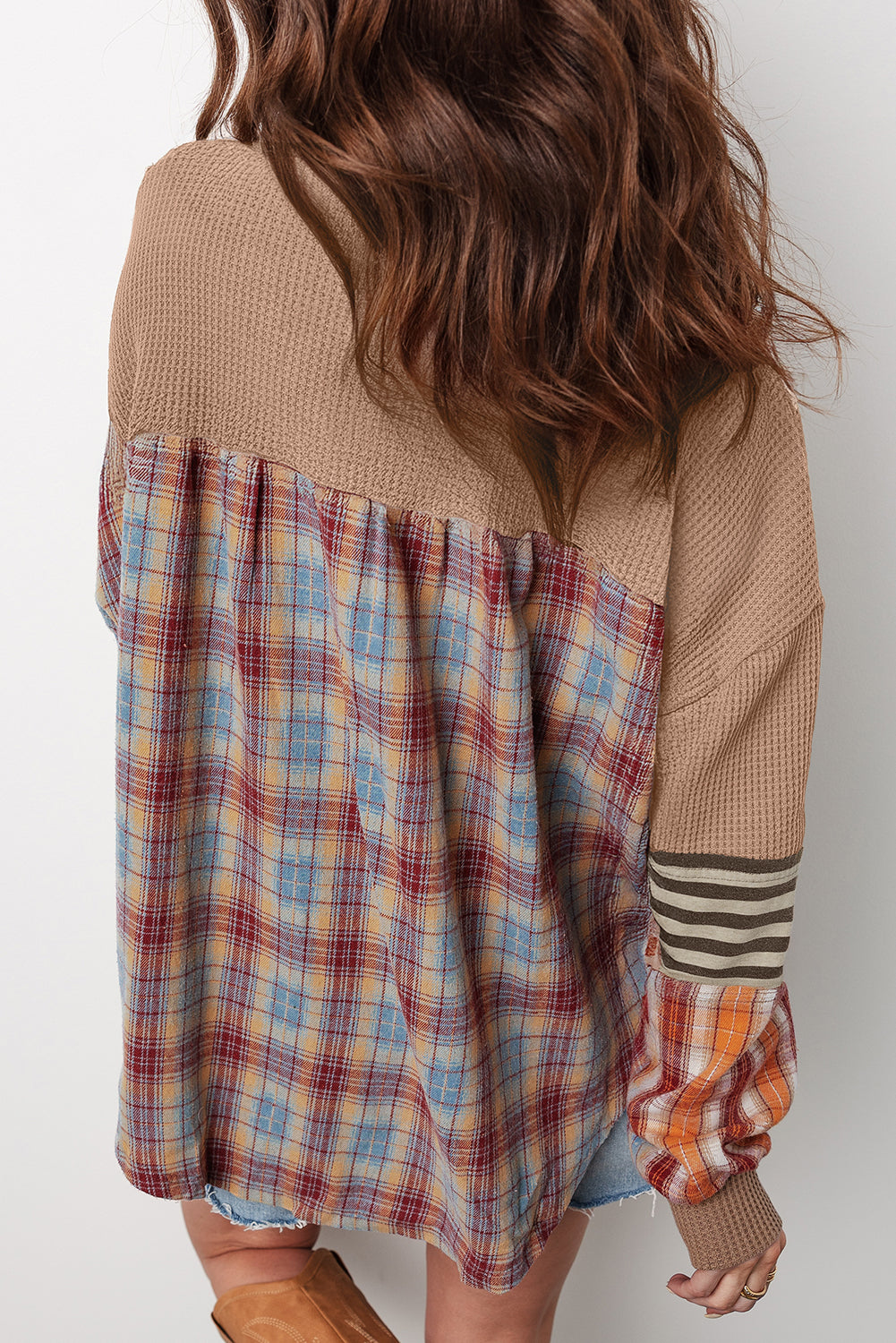 Harvest Patchwork Waffle Henley