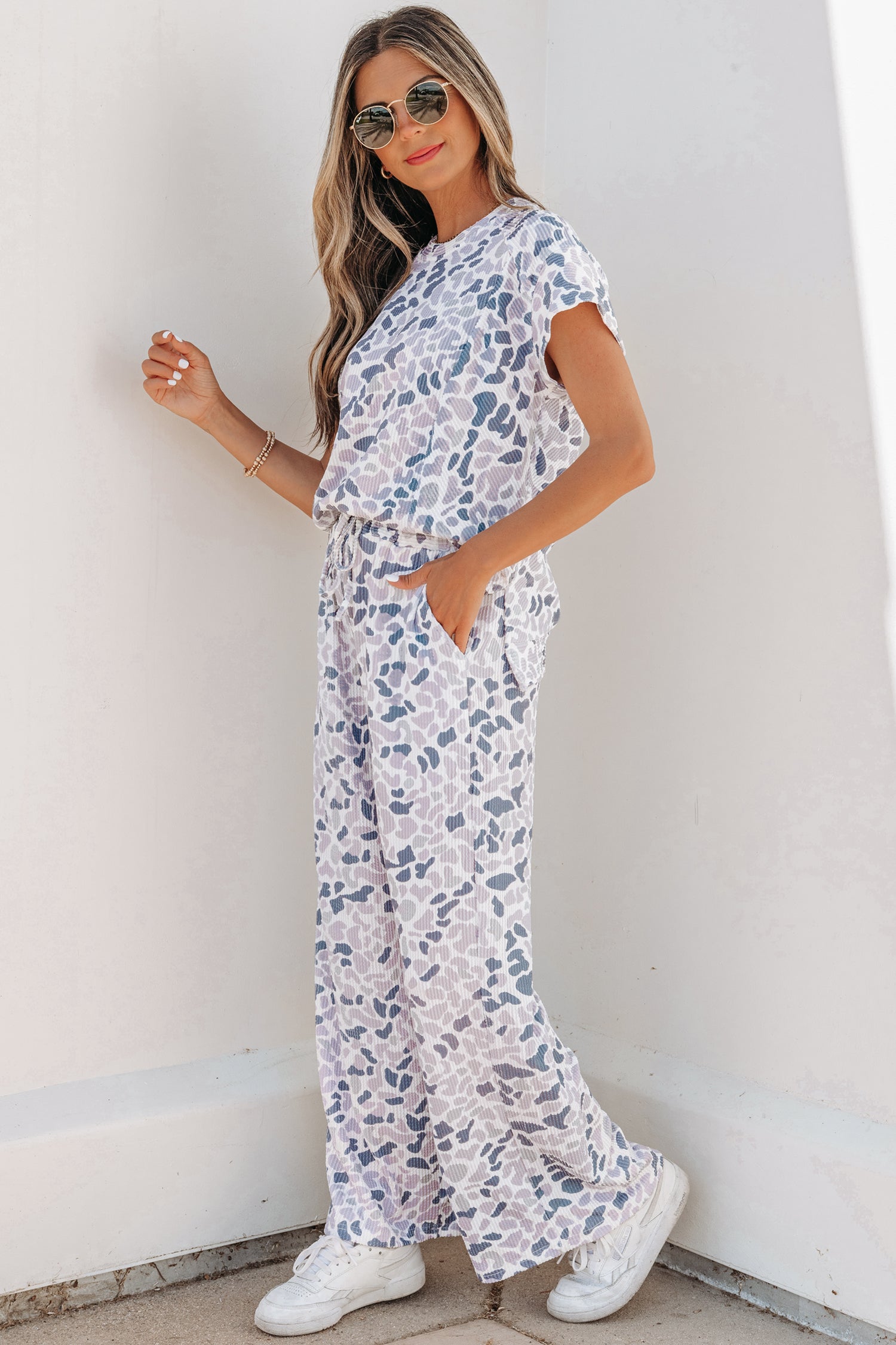Rebel Camo Wide Leg Pant Set