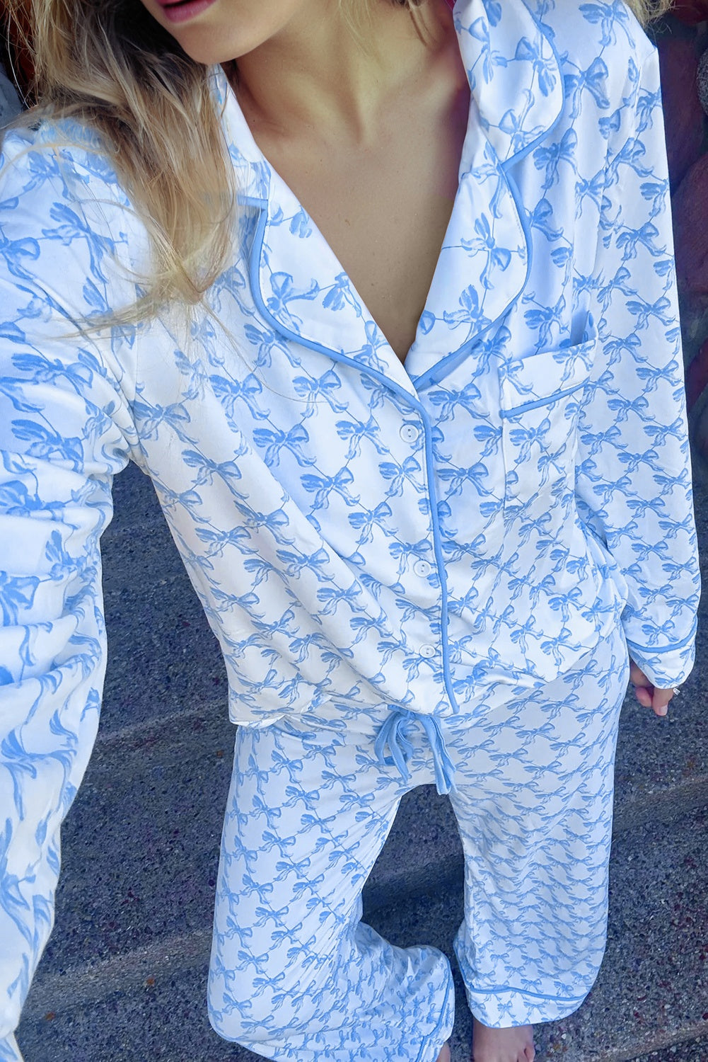Sweet Bow Soft Pajama Set