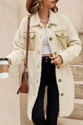 Cozy Contrast Pocket Teddy Coat