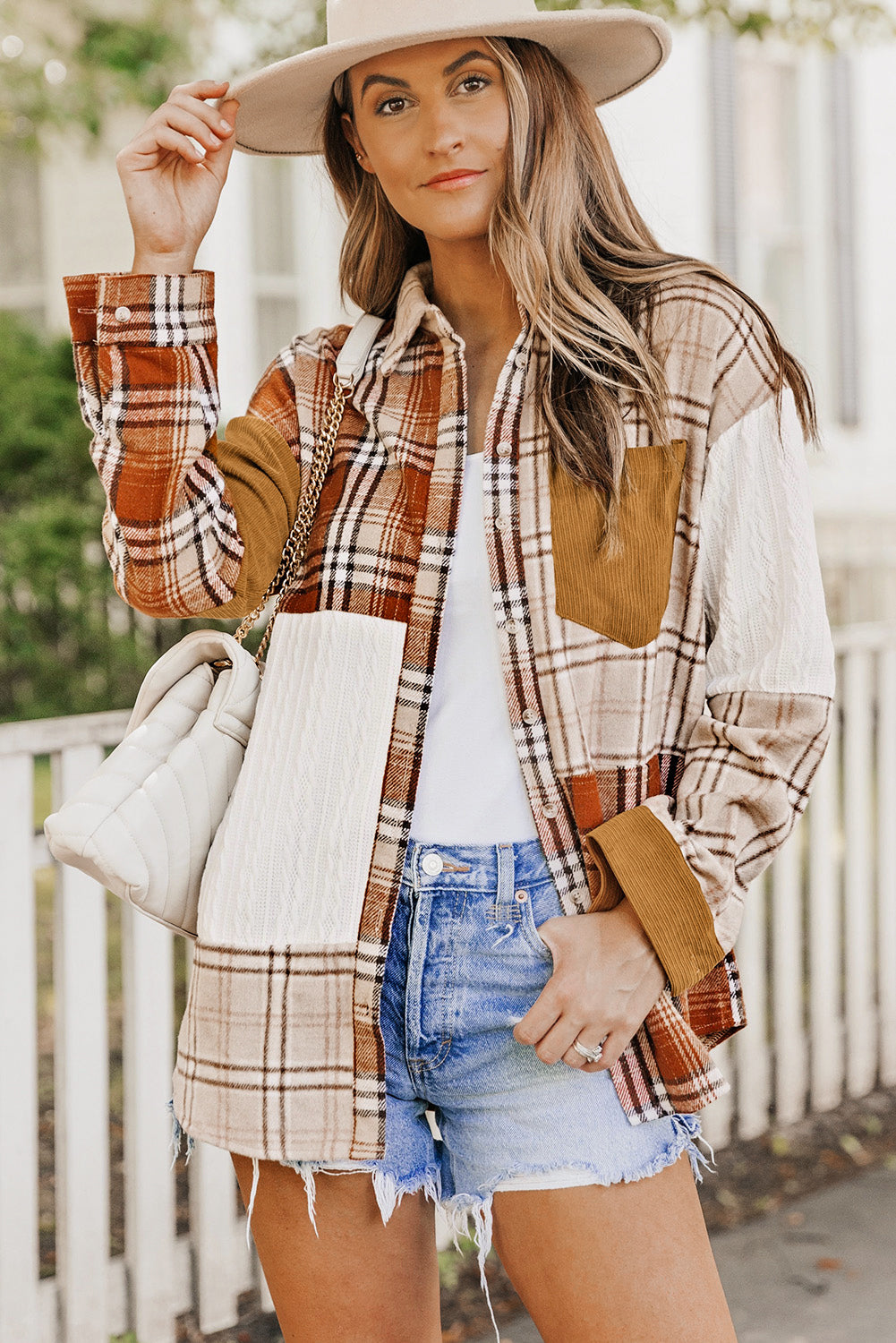 Harvest Plaid Patchwork Shacket