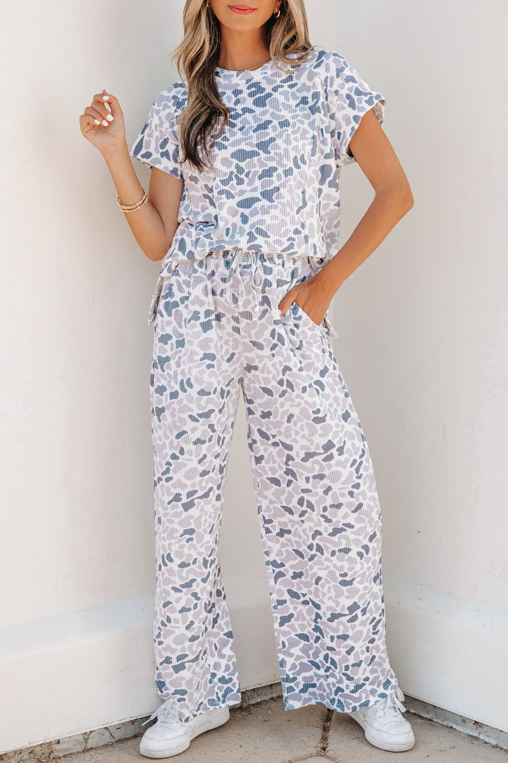 Rebel Camo Wide Leg Pant Set