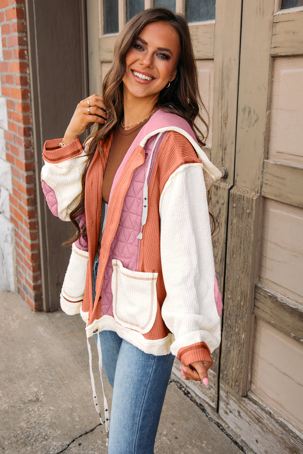 Jungle Green Quilted Hooded Jacket