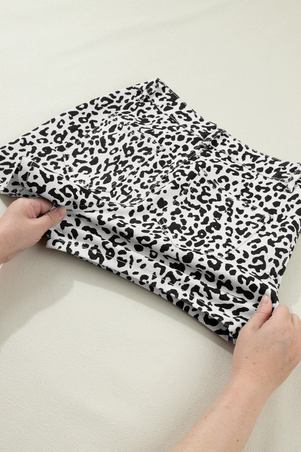 Wild Side Leopard Denim Shorts
