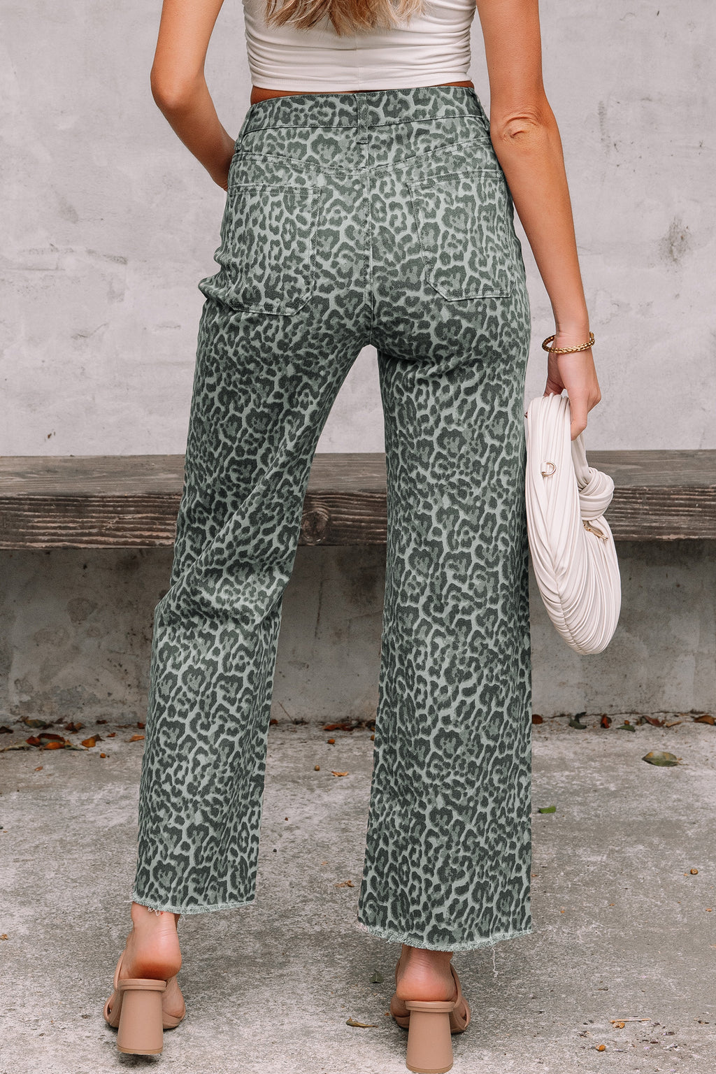 Wild Side Leopard Wide Leg Jeans