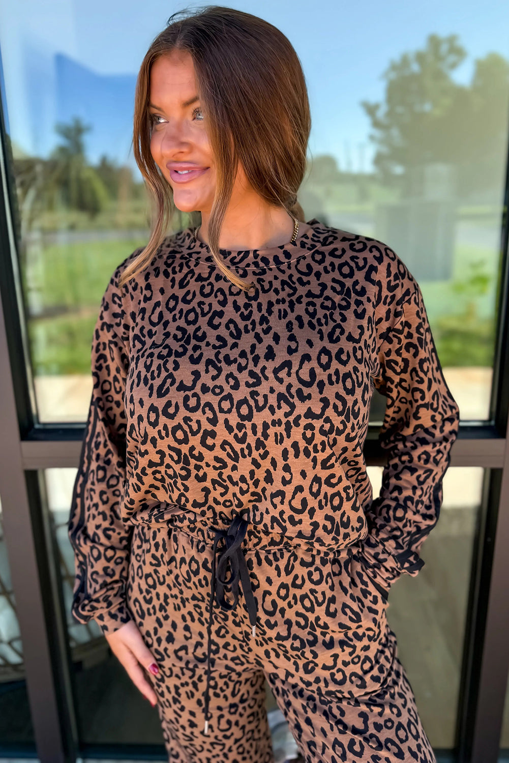 Varsity Wild Leopard Pant Set