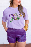Mardi Gras Sequin Graphic Tee