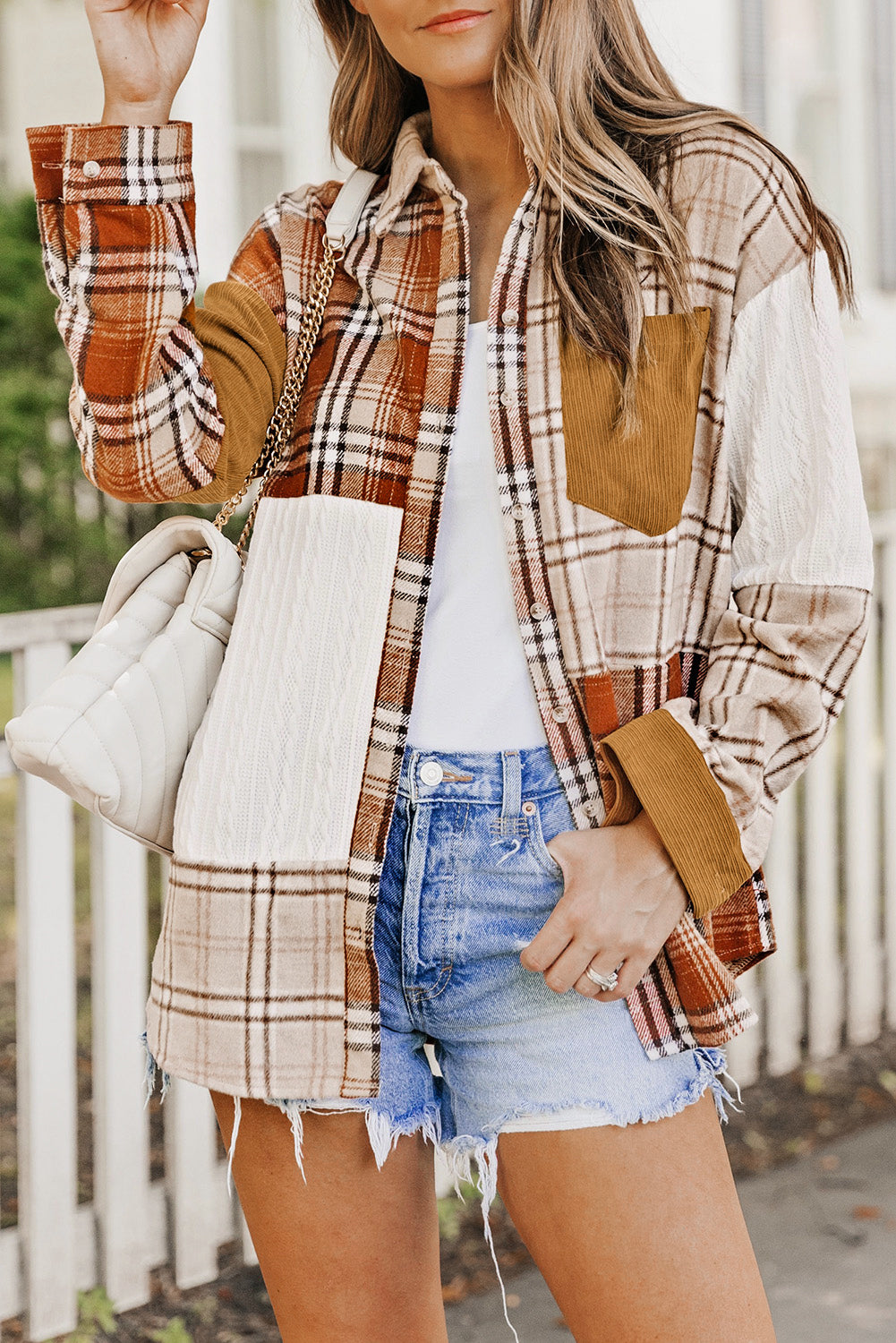 Harvest Plaid Patchwork Shacket