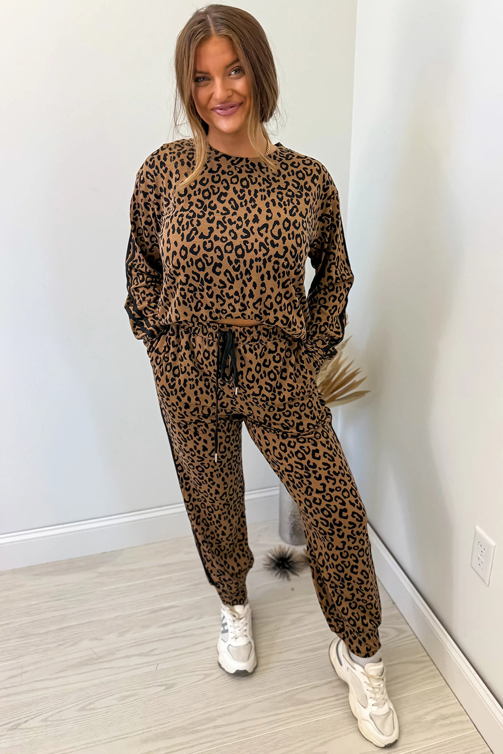 Varsity Wild Leopard Pant Set