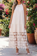 Southern Lace Halter Maxi Dress
