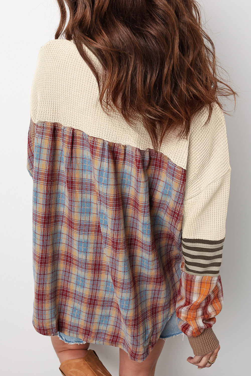 Harvest Patchwork Waffle Henley